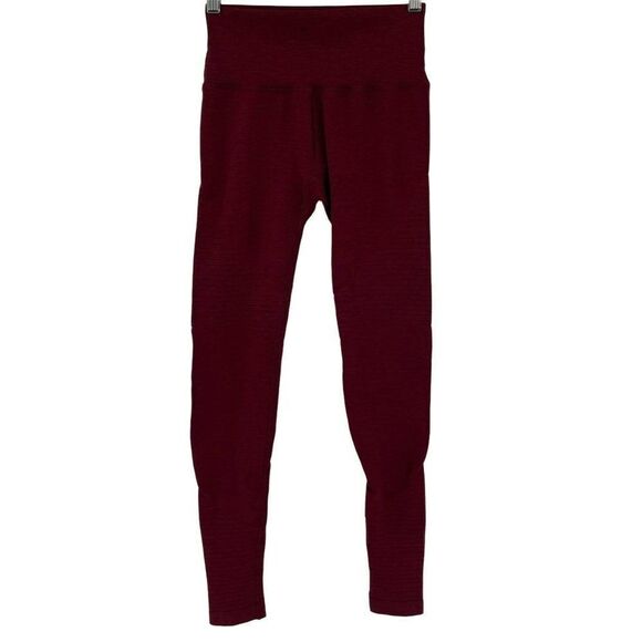 Alphalete Revival Athletic Performance Leggings Full Length Garnet Women Small - Picture 1 of 9
